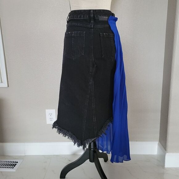 Unravel Project Ben Taverniti Denim Scarf Jeans Skirt 26 S NEW - Picture 6 of 15